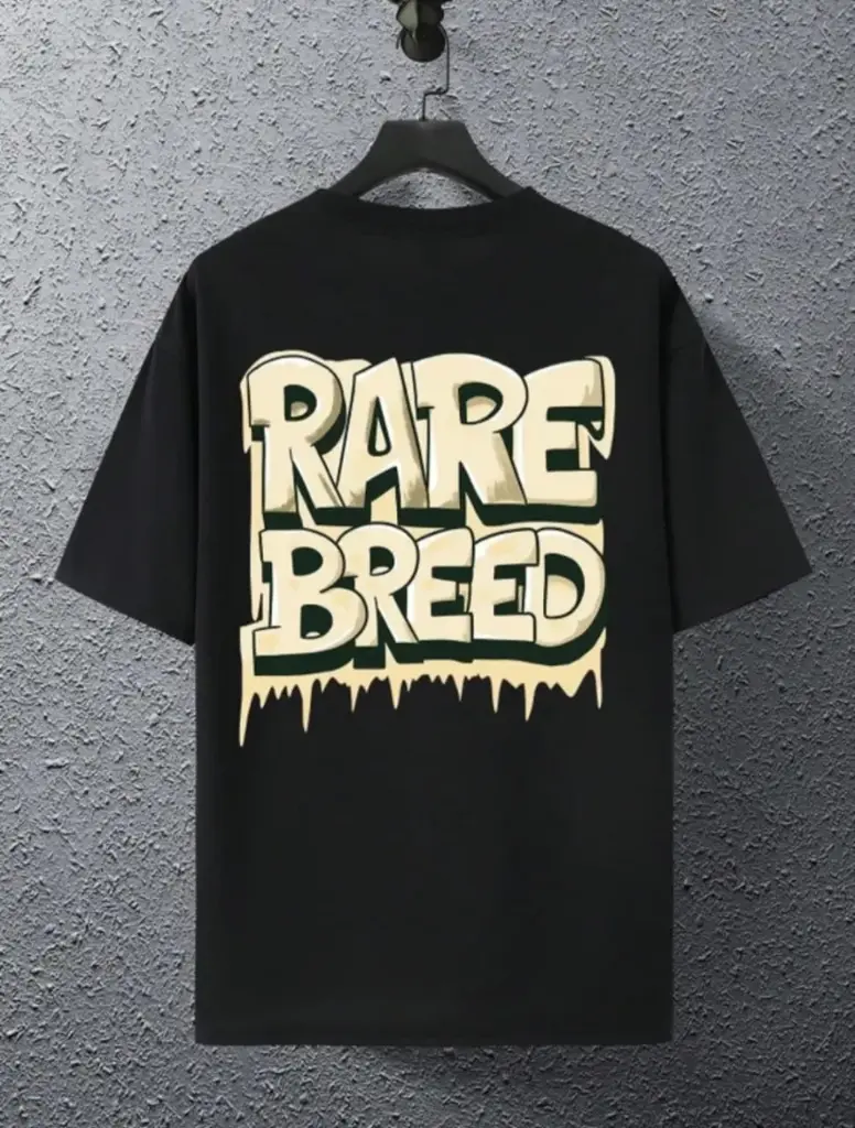 Printed Men Black T-Shirt(04)