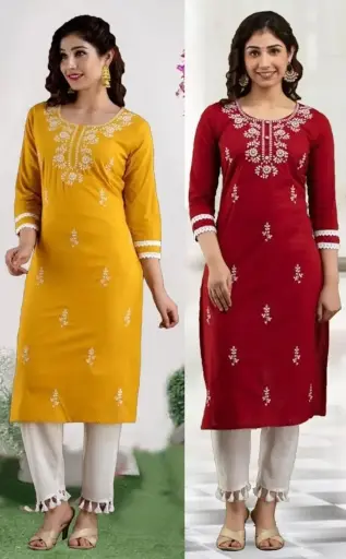 Woman Embroidery Kurti (multi colour)(01)