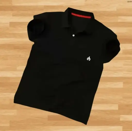 Solid Men Black T-Shirt(03)